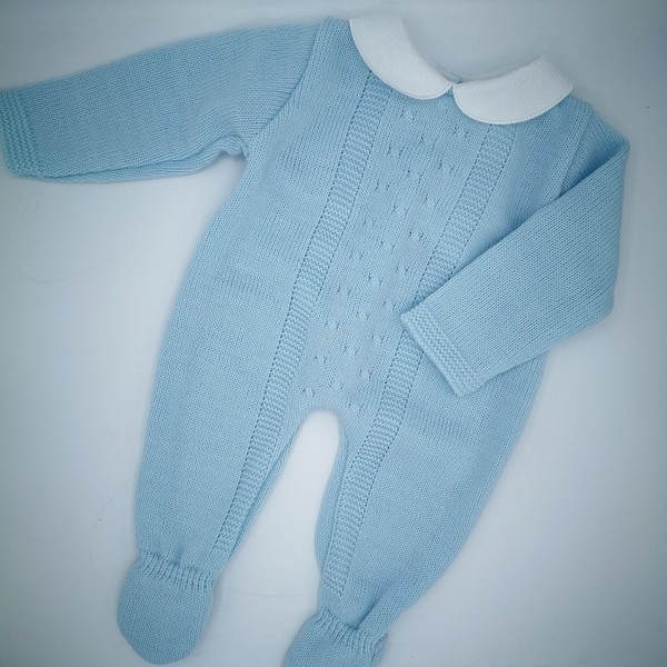 Sky Blue Knitted Overall 1405