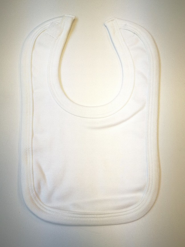 Bibs- White Cotton Velcro 