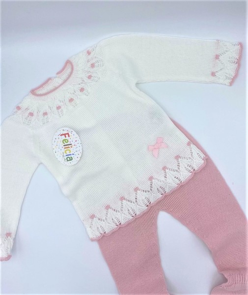 Boxed Spanish Knitted Set 9706-Pink