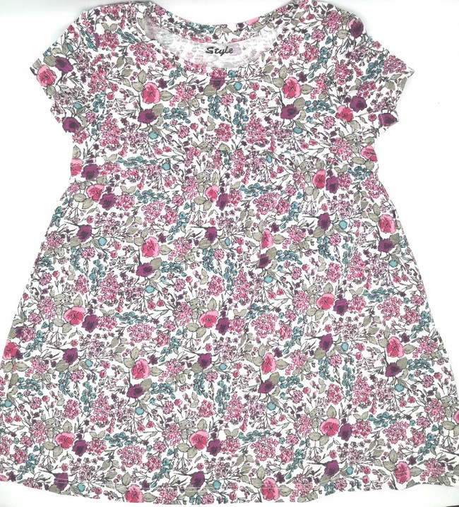 Cotton Printed Dress -Flowers 