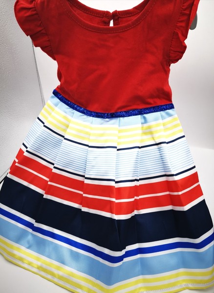 Red & Striped Dress 40603