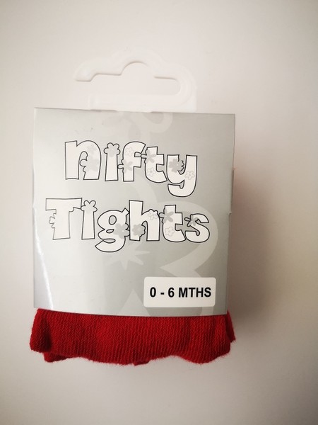 Nifty Cotton Tights - Red