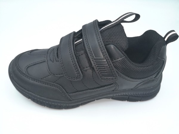 Black Velcro Trainers -Chester 