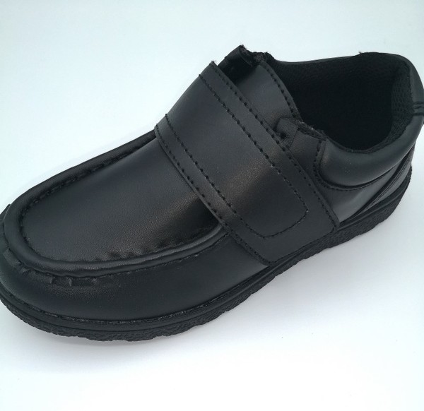 Black Single Velcro Strap Shoes "Herald"