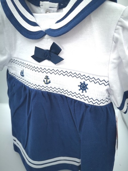  Navy Sailor Dress with Smock 956