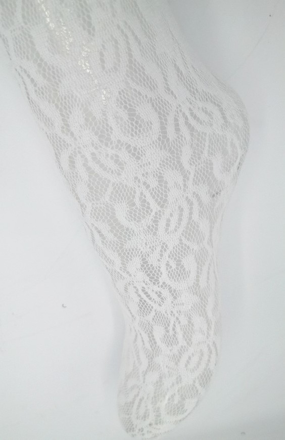 White  Lace Tights - detail 