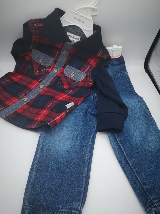 Jeans and Flanellete Shirt Set - Toddler Y3781