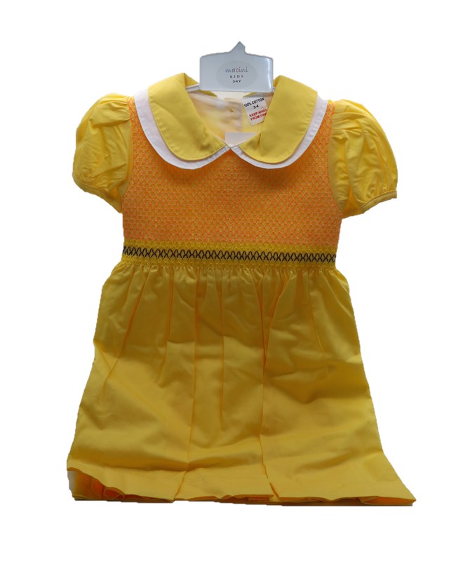 2305 Yellow Smock Dress 
