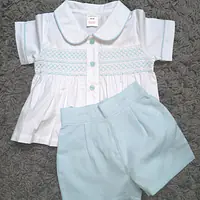 Blue Smock Shorts Set 7238 - Master