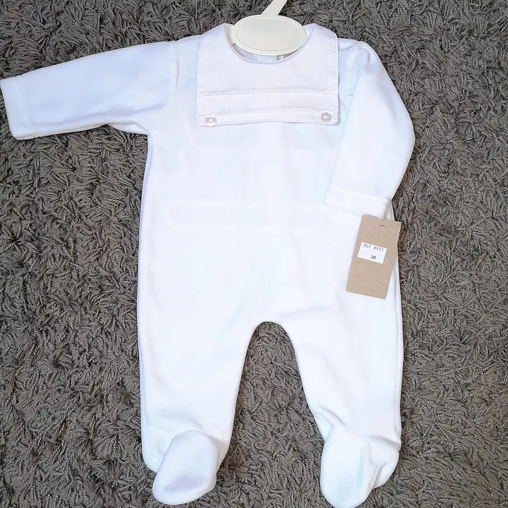 White Velour with Bib & Button Detail M011 (per pc) - Master