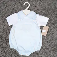 Sky Blue Teddy Printed  Short Romper Set M006 (per pc) - Master