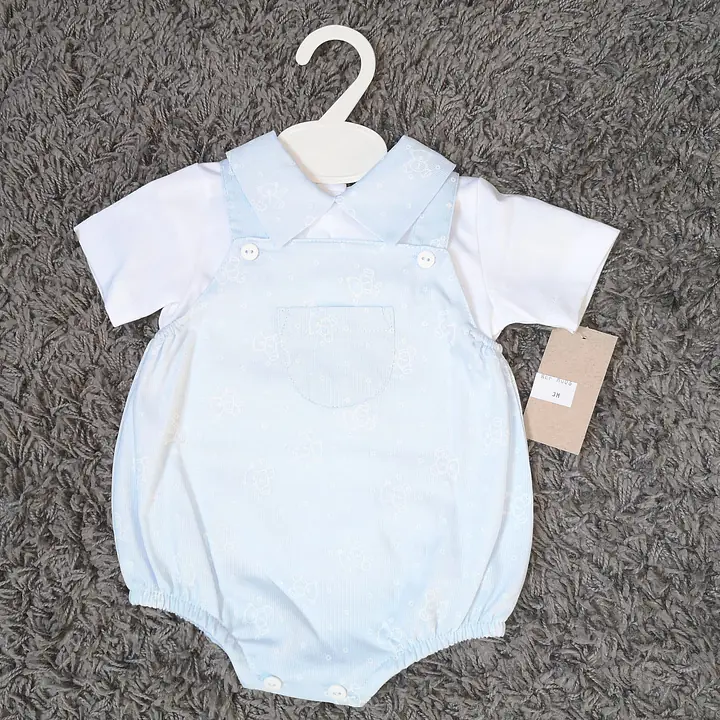 Sky Blue Teddy Printed  Short Romper Set M006 (per pc) - Master