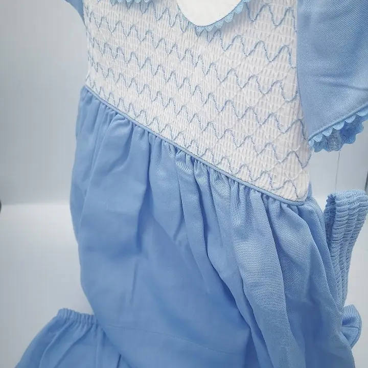 Sky Blue Smock Dress 7508