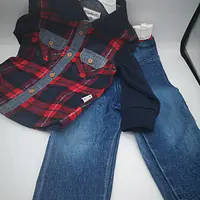 Jeans and Flanellete Shirt Set - Toddler Y3781