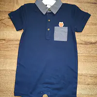  Navy Short Sleeved Romper 1378 