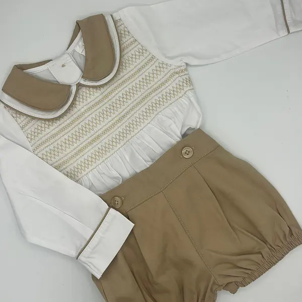  Boys Camel Smock Set 5203