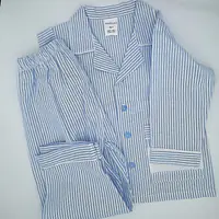 Cotton Smock Pyjamas -blue striped - Master