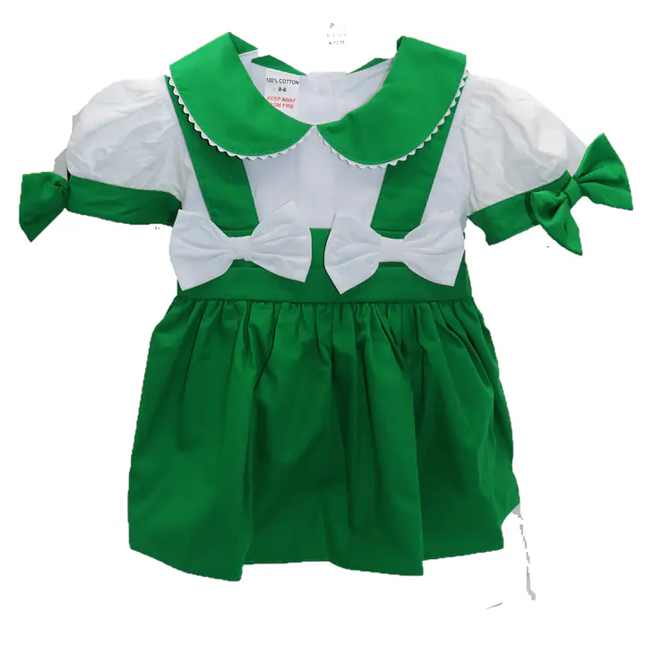 Green Dress With Ribbons 
PS01
0-2 Years